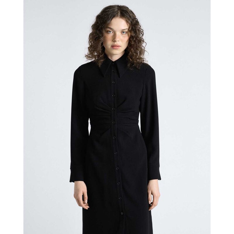 Cue Crepe Ruched Shirt Dress image number 3